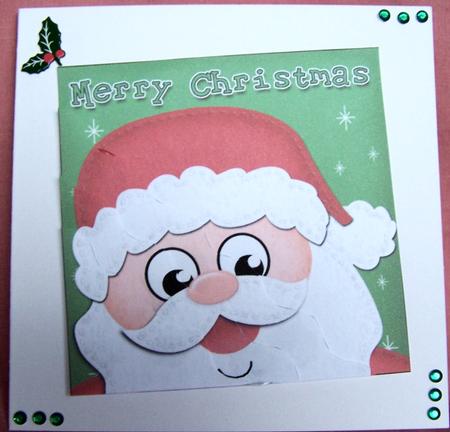 Xmas Santa Fun Novelty Wavy Corner Side Stacker Topper by Kris Smart