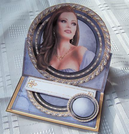 Art Deco Lady Pearl (lilac) Mini Easel by Kris Smart
