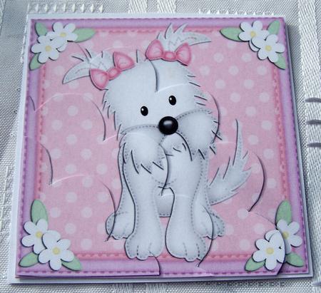 Jess the Westie Shell Edged Corner Side Stacker by Kris Smart