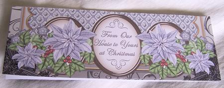 Silver Poinsettia Our House to Yours Large Dl Card Kit by Kris Smart