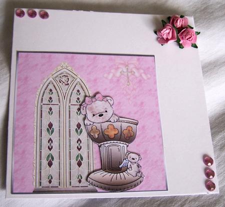 Baby Girl Bear Christening by Kris Smart