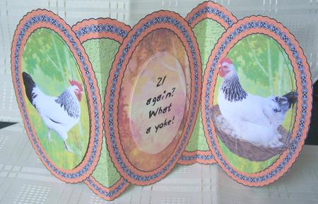 Chooks Shaped Tri Fold Card Kit by Kris Smart