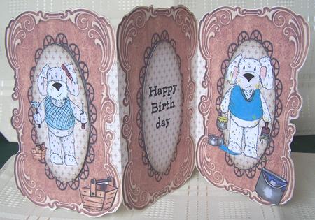 DIY Dog Shaped Tri Fold Card Kit by Kris Smart