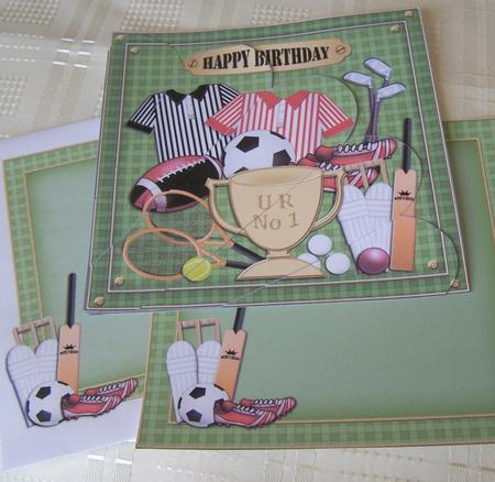 8 x 8 Birthday Sports Fan Pyramage Kit by Kris Smart