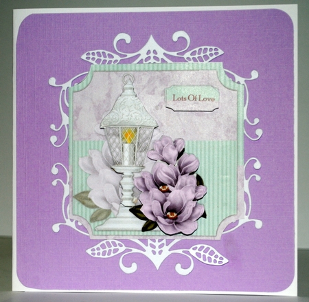 Qyuick Card Lilac Magnolia & Lantern by Kristina Norbat