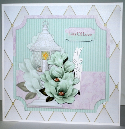 Qyuick Card  Mint  Magnolia & Lantern by Kristina Norbat