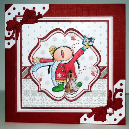 RED & WHITE CHRISTMAS 7.5 Decoupage & Inserts Bumper Kit by Kristina Norbat