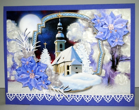 Church In The Snow Quick Card by Kristina Norbat
