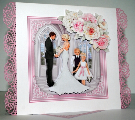 WEDDING DAY Pink or Lavender Scenes & Optional Flowers 7.5 Decoupage Bumper Kit by Kristina Norbat