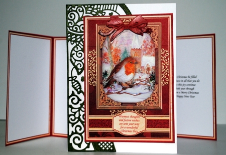 A5 RED & GOLD CHRISTMAS Quick Layer Cards & Verses Bumper Kit by Kristina Norbat