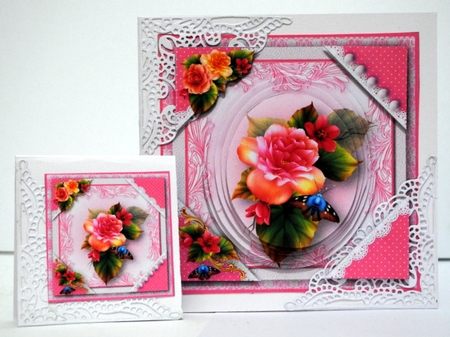 Beautiful Begonias - Corner Card Mini Kit by Kristina Norbat