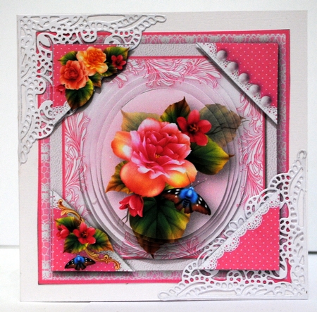Beautiful Begonias - Corner Card Mini Kit by Kristina Norbat