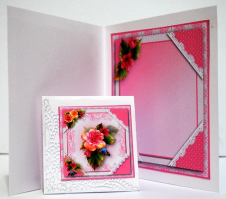 Beautiful Begonias - Corner Card Mini Kit by Kristina Norbat