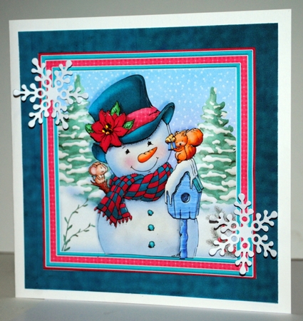FROSTY FRIENDS 7.5 Christmas Decoupage & Insert Mini Kit by Kristina Norbat