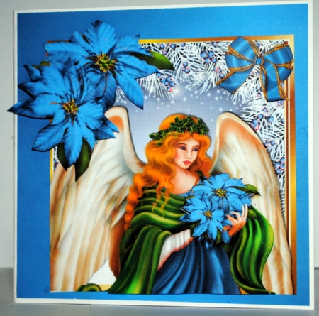 Beautiful Angel in blue 8x8 by Kristina Norbat