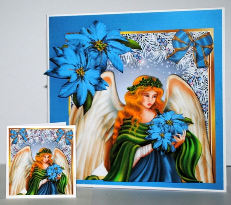 Beautiful Angel in blue 8x8 by Kristina Norbat