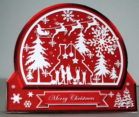 White_Silhouettes_Santa_and_Sleigh_Tent Bumper-2 by Kristina Norbat