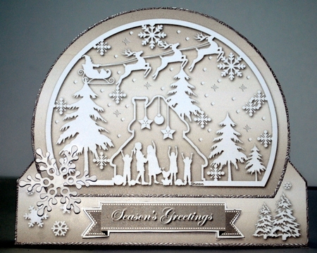 White_Silhouettes_Santa_and_Sleigh_Tent Bumper-2 by Kristina Norbat