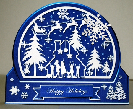 White_Silhouettes_Santa_and_Sleigh_Quick Card-3 by Kristina Norbat