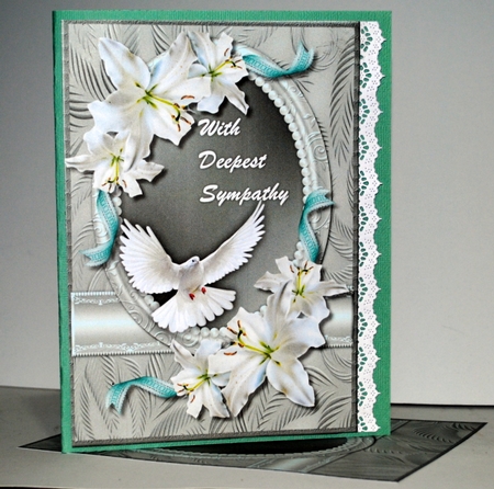 Sympathy Lilies A5 Mini Kit by Kristina Norbat