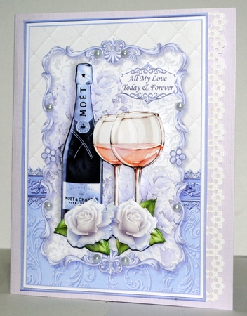 CHAMPAGNE CELEBRATIONS SET 2 A5 Decoupage & Insert Bumper Kit  by Kristina Norbat