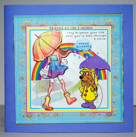 Friends Are Like Rainbows - Decoupage by Kristina Norbat