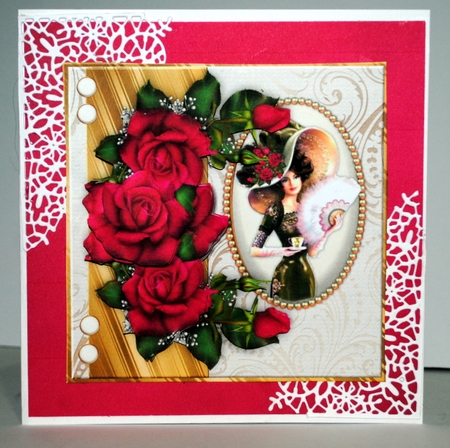 Mini Kit Vintage Lady Pearl Frame by Kristina Norbat