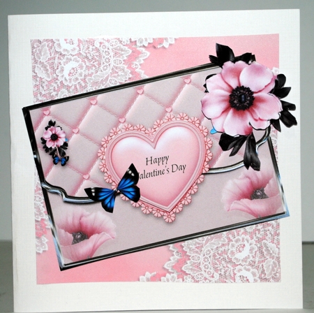 Love Me Tender (birthday blue) Scalloped Envelope Card by Kristina Norbat