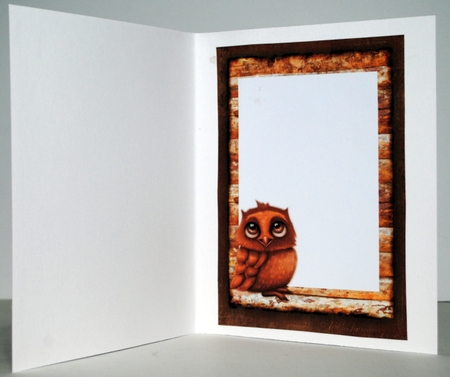 A5  Male Card Wise Owl  by Kristina Norbat