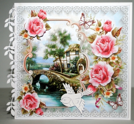 Cottage Scene Mini Page Kit by Kristina Norbat