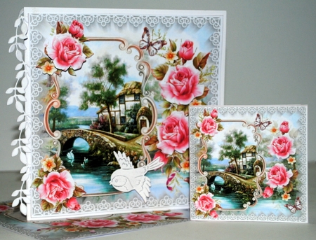 Cottage Scene Mini Page Kit by Kristina Norbat