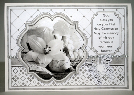 1st HOLY COMMUNION A5 Cards Inserts, Verses & Optional Pyramage Bumper Kit by Kristina Norbat