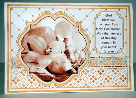 1st HOLY COMMUNION A5 Cards Inserts, Verses & Optional Pyramage Bumper Kit by Kristina Norbat