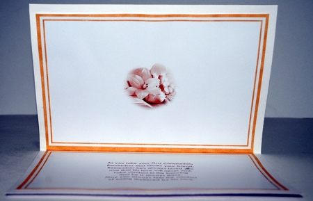 1st HOLY COMMUNION GOLD A5 Card Inserts, Verses & Optional Pyramage Card Kit by Kristina Norbat