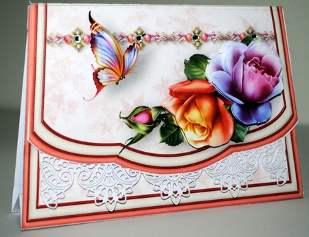 Summer Roses - Flapover Card Mini Kit by Kristina Norbat