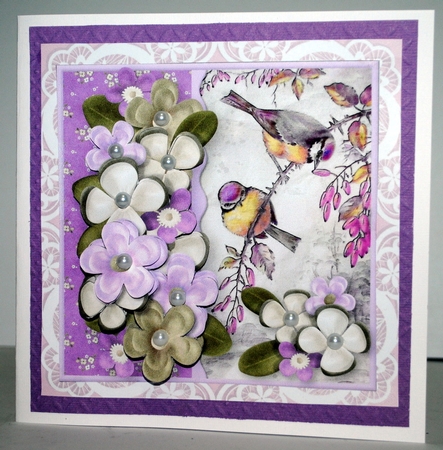 Birds on a Branch - Decoupage Card Mini Kit by Kristina Norbat