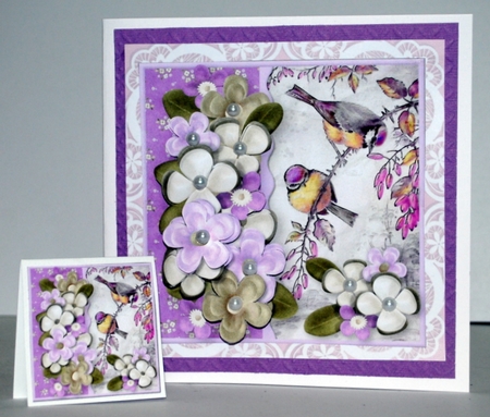 Birds on a Branch - Decoupage Card Mini Kit by Kristina Norbat