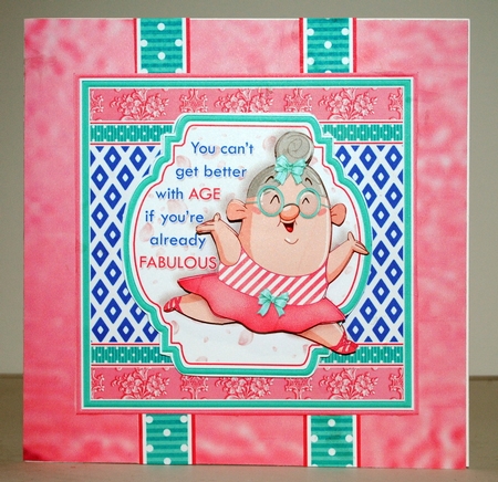 CANT GET BETTER WITH AGE 7.5 Humorous Decoupage Card Kit by Kristina Norbat