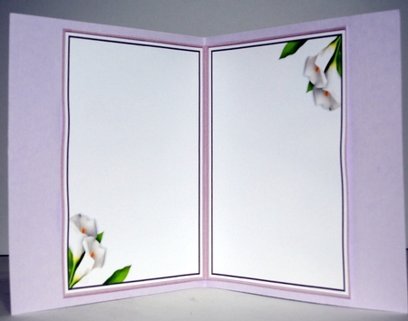 WEDDING CALLA LILIES NEUTRAL A5 Decoupage Card Kit by Kristina Norbat