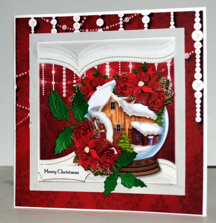 Christmas Globe & Poinsettias Mini Kit by Kristina Norbat