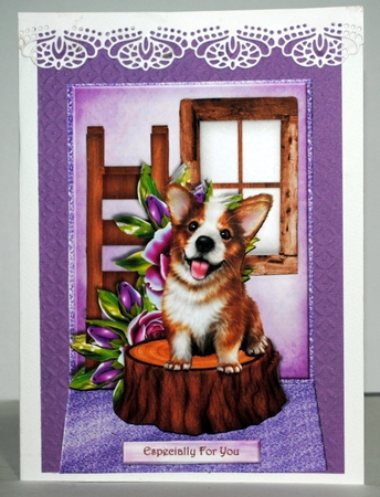 Shaped Card Topper Cute Puppy Mini Kit A5 by Kristina Norbat