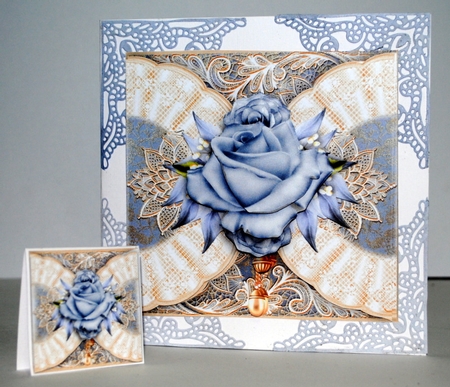 Blue Rose and Lace by Kristina Norbat