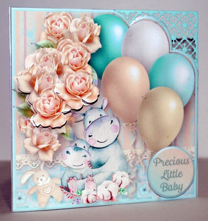 New Baby Boy or Girl - Balloons Card Mini Kit by Kristina Norbat