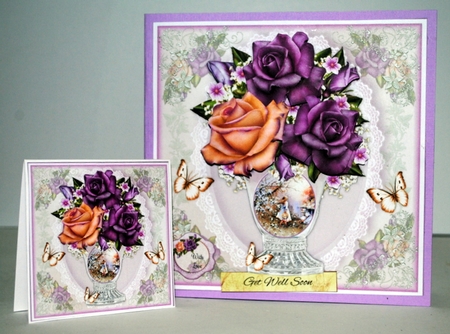 Bumper Kit of Crystal Rose Vase Mini Page Kits by Kristina Norbat