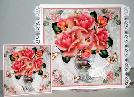Bumper Kit of Crystal Rose Vase Mini Page Kits by Kristina Norbat