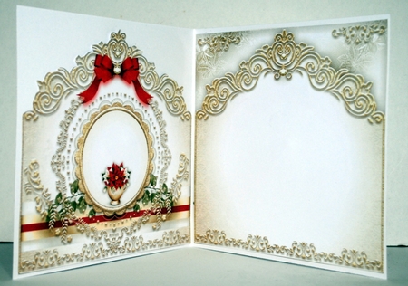 Red White Christmas Poinsettias Bouquet Mini Kit by Kristina Norbat