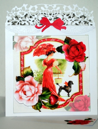 8x8 Vintage lady with roses 1 mini kit by Kristina Norbat