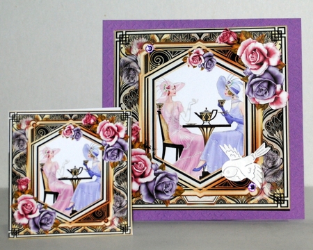 Art Deco Ladies Tea Time 6x6 Mini Page Kit by Kristina Norbat