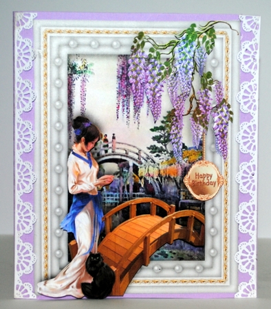 Over the Bridge - Wisteria Garden by Kristina Norbat