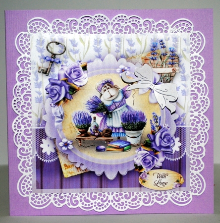 Lavender Provence Cute Scene Card Mini Kit by Kristina Norbat